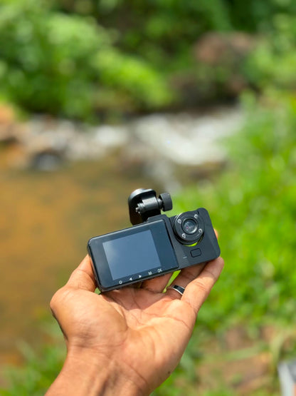 Voltzone® 3-Lens WiFi Car Dashcam – Front, Cabin & Rear 1080P HD Recording | Night Vision | G-Sensor | 1-Year Warranty