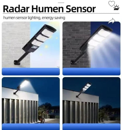 Voltzone 120W All-in-One Solar Street Light with Remote Control & PIR Motion Sensor | Waterproof Outdoor Security Light