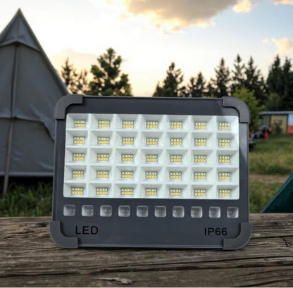 Voltzone 1000W Solar LED Flood Light with USB Power Bank | IP66 Waterproof